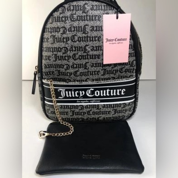 NWT Juicy Couture Rosie Pull Out Backpack with Pouch in Black/Gray main image 6